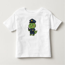 Kawaii Officer Dinosaur – Cute Dino Jobs Kinder Shirts