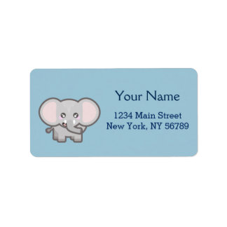 Kawaii olifant etiket
