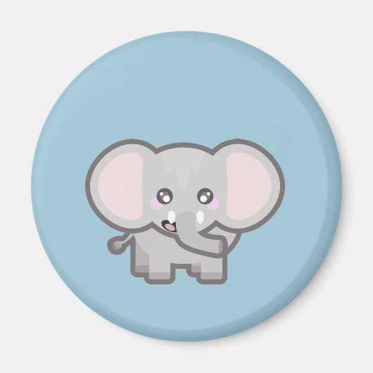 Kawaii olifant magneet (Voorkant)