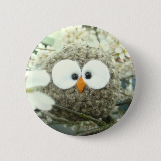 Kawaii Oliver the Owl Ronde Button 5,7 Cm (Voorkant)