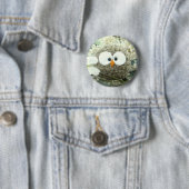 Kawaii Oliver the Owl Ronde Button 5,7 Cm (In situ)