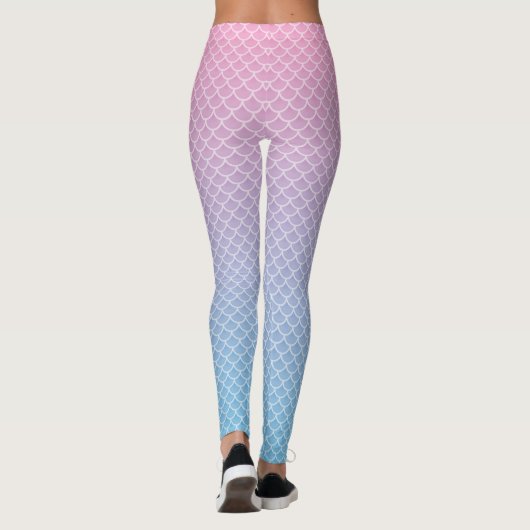 Kawaii Ombre Mermaid Pattern Leggings (Achterkant)