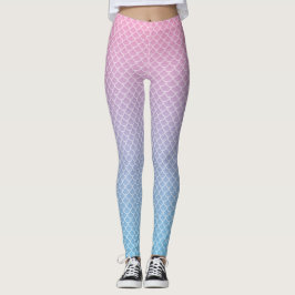 Kawaii Ombre Mermaid Pattern Leggings