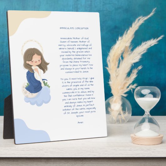 Kawaii Onbevlekt Ontvangenisgebed Fotoplaat (Zijkant)