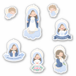 Kawaii Onbevlekte Ontvangenis sticker sheet