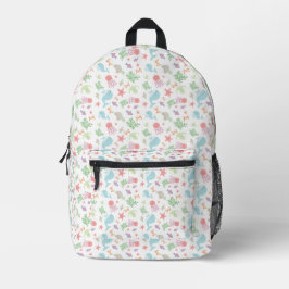 Kawaii Onder de Zee Baby Shower Neutrale Pastel  Bedrukte Rugzak
