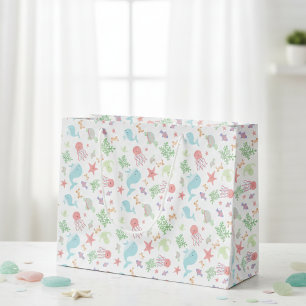 Kawaii Onder de Zee Baby Shower Neutrale Pastel Groot Cadeauzakje