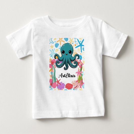 Kawaii Onder het Zee Octopus (Voorkant)