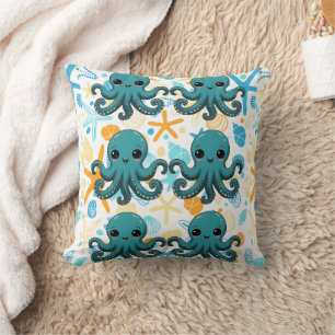 Kawaii Onder het Zee Octopus Kussen