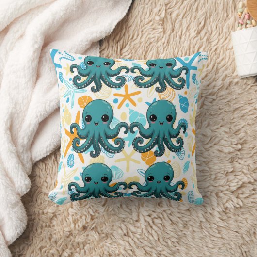 Kawaii Onder het Zee Octopus Kussen (Deken)