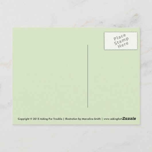 Kawaii Onigiri Rice Ball Briefkaart (Achterkant)