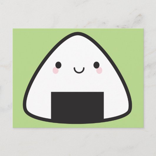 Kawaii Onigiri Rice Ball Briefkaart (Voorkant)