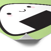 Kawaii Onigiri Rice Ball Poster (Hoek)