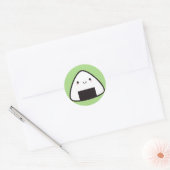 Kawaii Onigiri Rice Ball Ronde Sticker (Envelop)