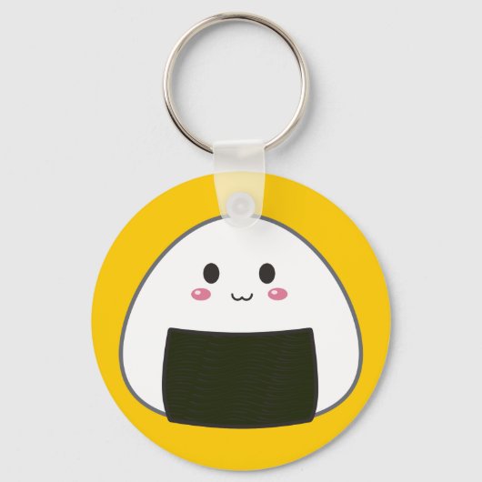 Kawaii "Onigiri" Rice Ball Sleutelhanger (Voorkant)