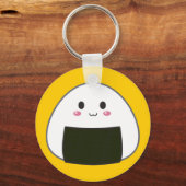 Kawaii "Onigiri" Rice Ball Sleutelhanger (Voorkant)
