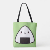 Kawaii Onigiri Rice Ball Tote Bag (Achterkant)