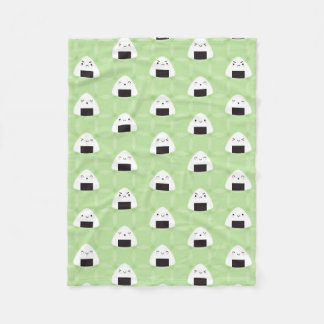 Kawaii Onigiri Rice Balls Fleece Deken