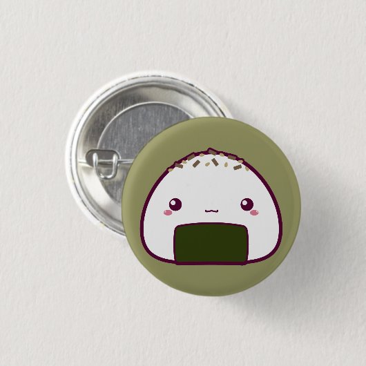 Kawaii Onigiri Ronde Button 3,2 Cm (Voorkant /achterkant)