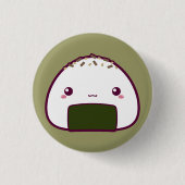 Kawaii Onigiri Ronde Button 3,2 Cm (Voorkant)