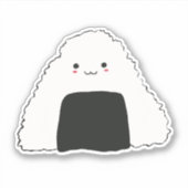 Kawaii Onigiri Vinyl Sticker (Voorkant)