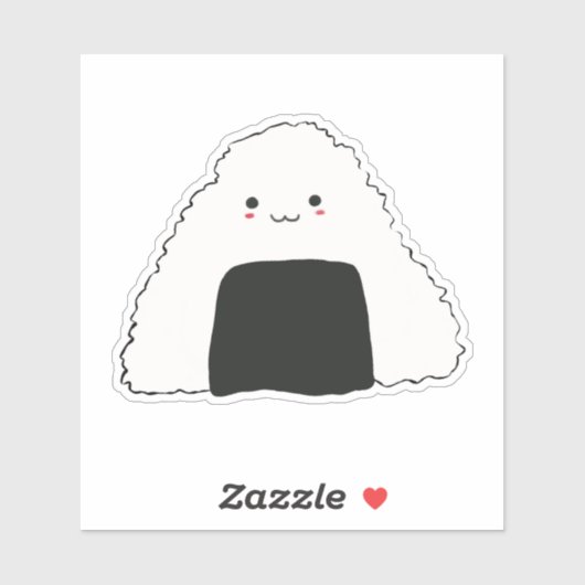 Kawaii Onigiri Vinyl Sticker (Vel)