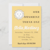 Kawaii Onze Sunshine Girl's 1e Verjaardag Kaart (Voorkant)