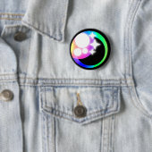 Kawaii-oog met regenboogkleuren, alleen oog op kno ronde button 5,7 cm (In situ)
