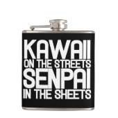 Kawaii op straat senpai in de lakens heupfles (Voorkant)