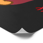 Kawaii Orange Killer Cat in Katakana Poster (Hoek)