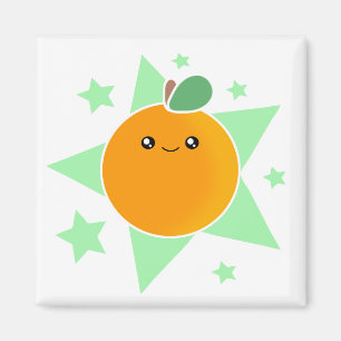 Kawaii Oranje Fruit Magnet