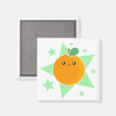 Kawaii Oranje fruitmagneet Magneet (Voorkant / Achterkant)