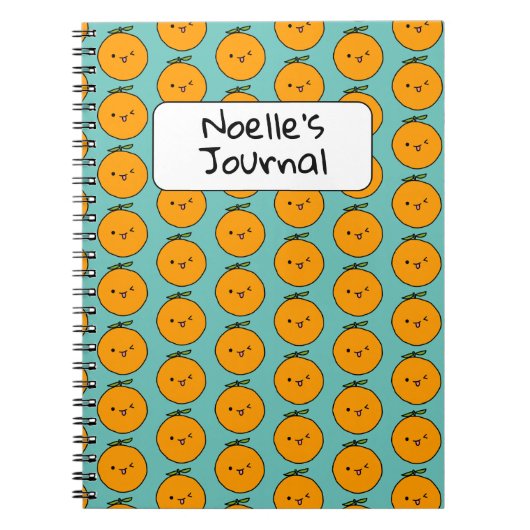 Kawaii Oranje Persoonlijk Journal Notitieboek (Voorkant)
