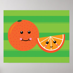 Kawaii Oranje Poster