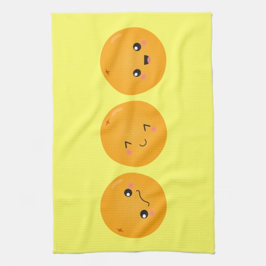 Kawaii Oranje Rolling Theedoek (Verticaal)