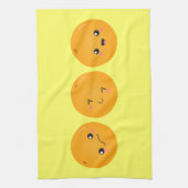 Kawaii Oranje Rolt Rond Theedoek (Verticaal)