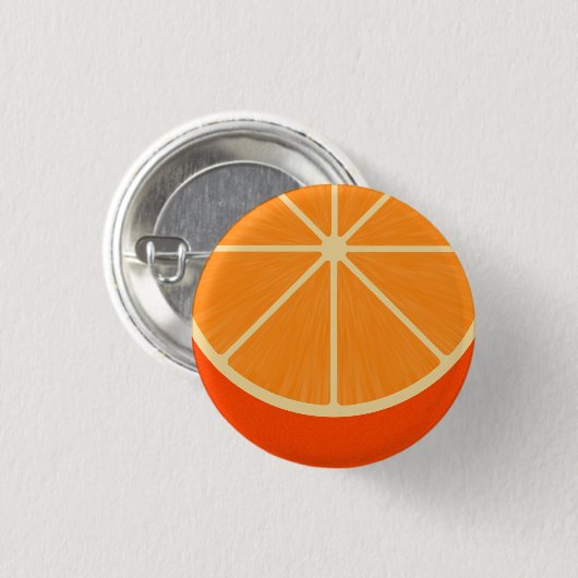 Kawaii Oranje Ronde Button (Voorkant /achterkant)