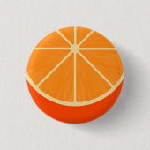 Kawaii Oranje Ronde Button (Voorkant)
