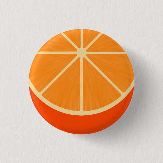 Kawaii Oranje Ronde Button (Voorkant)