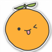 Kawaii Oranje vruchten Sticker (Voorkant)