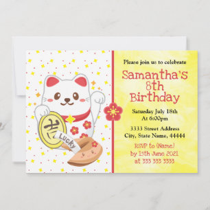 Kawaii Oriental Lucky Cat Kaart