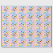 KAWAII Origami Creatures & Katakana Typography Cadeaupapier (Vlak)