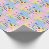 KAWAII Origami Creatures & Katakana Typography Cadeaupapier (Hoek)