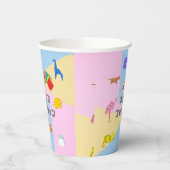 KAWAII Origami Creatures & Katakana Typography Papieren Bekers (Links)