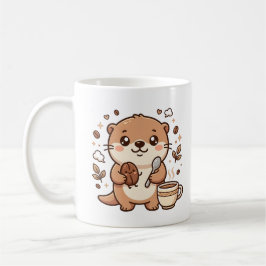 Kawaii Otter Bean Spoon Koffiemok