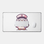 Kawaii Owl as a Nurse Bureaumat (Keyboard & Muis)
