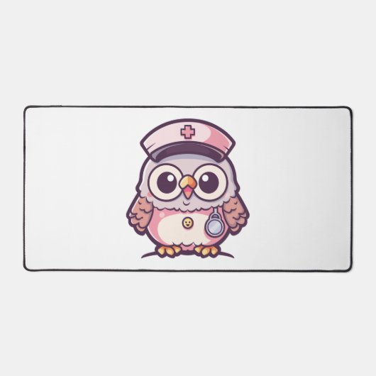 Kawaii Owl as a Nurse Bureaumat (Voorkant)