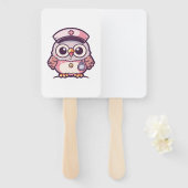 Kawaii Owl as a Nurse Handwaaier (Voorkant en achterkant)