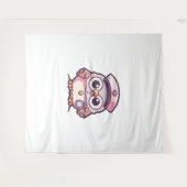 Kawaii Owl as a Nurse Wandkleed (Voorkant (horizontaal))