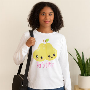Kawaii Paar Peren Perfect Paar Grappige Woordspeli T-shirt